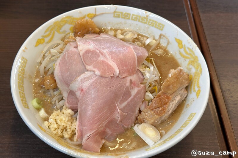 キャンプの締めのラーメン