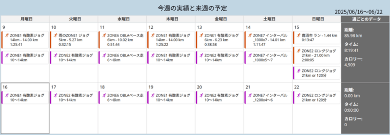 予定表6月16日~6月22日