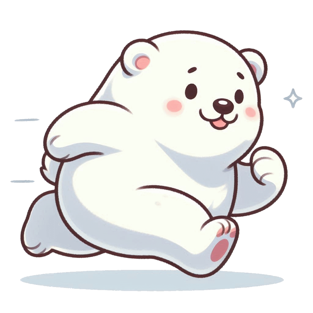 すずパパ（走るシロクマ）